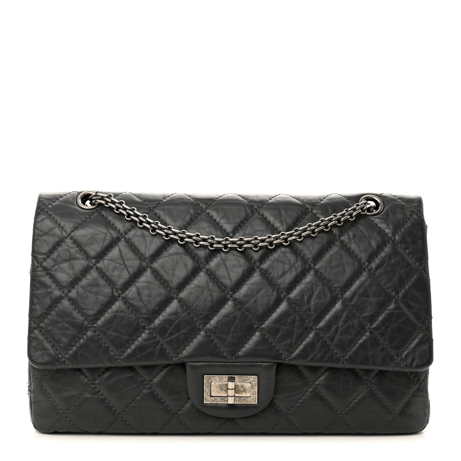 Chanel Aged Calfskin Quilted 2.55 Reissue 227 Flap Grey 1 of 12
