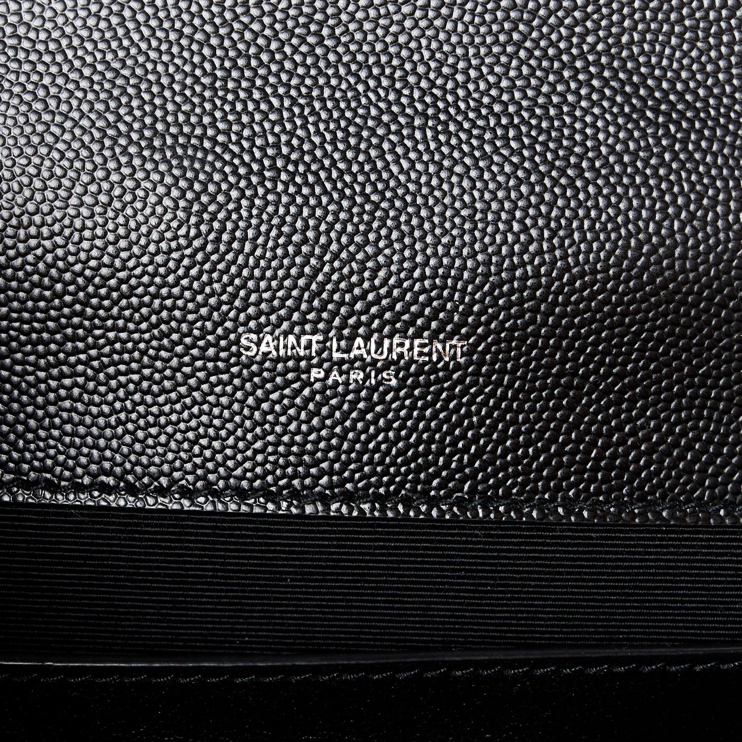 Grain De Poudre Textured Mixed Matelasse Triquilt Medium Monogram Satchel Black