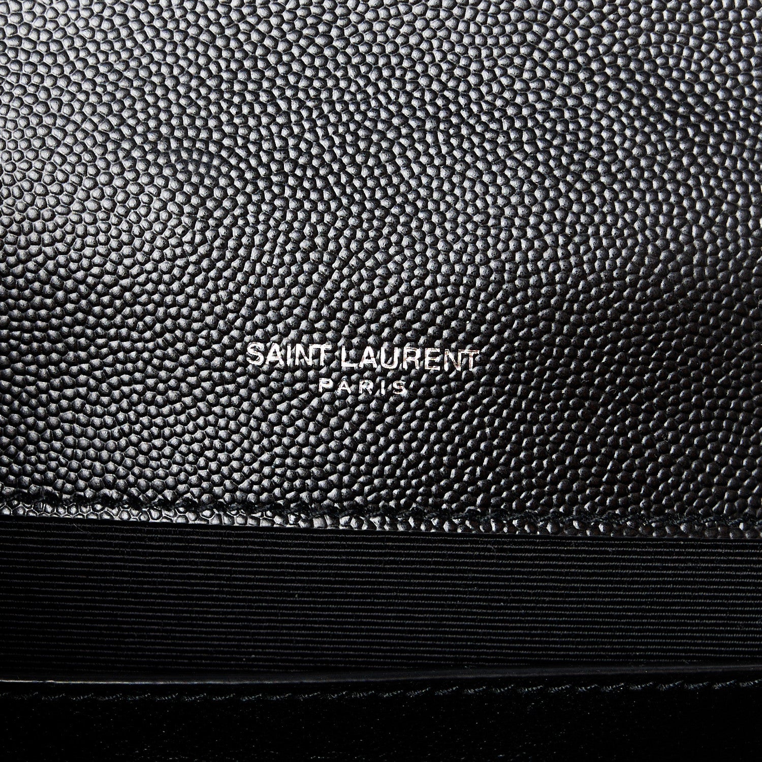 Saint Laurent Grain De Poudre Textured Mixed Matelasse Triquilt Medium Monogram Satchel Black 6 of 12