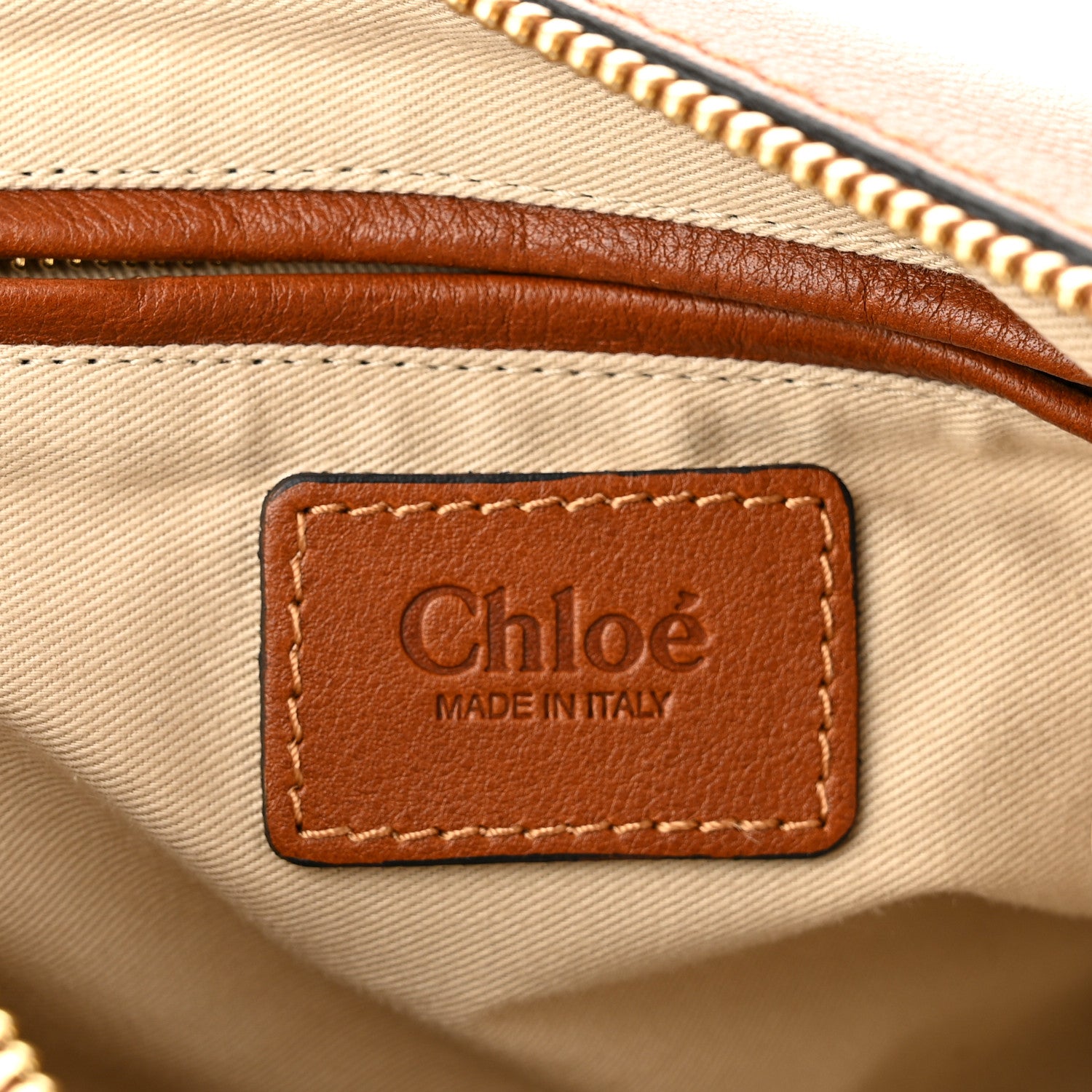 Chloe Calfskin Studded Medium Marcie Satchel Caramel 6 of 11
