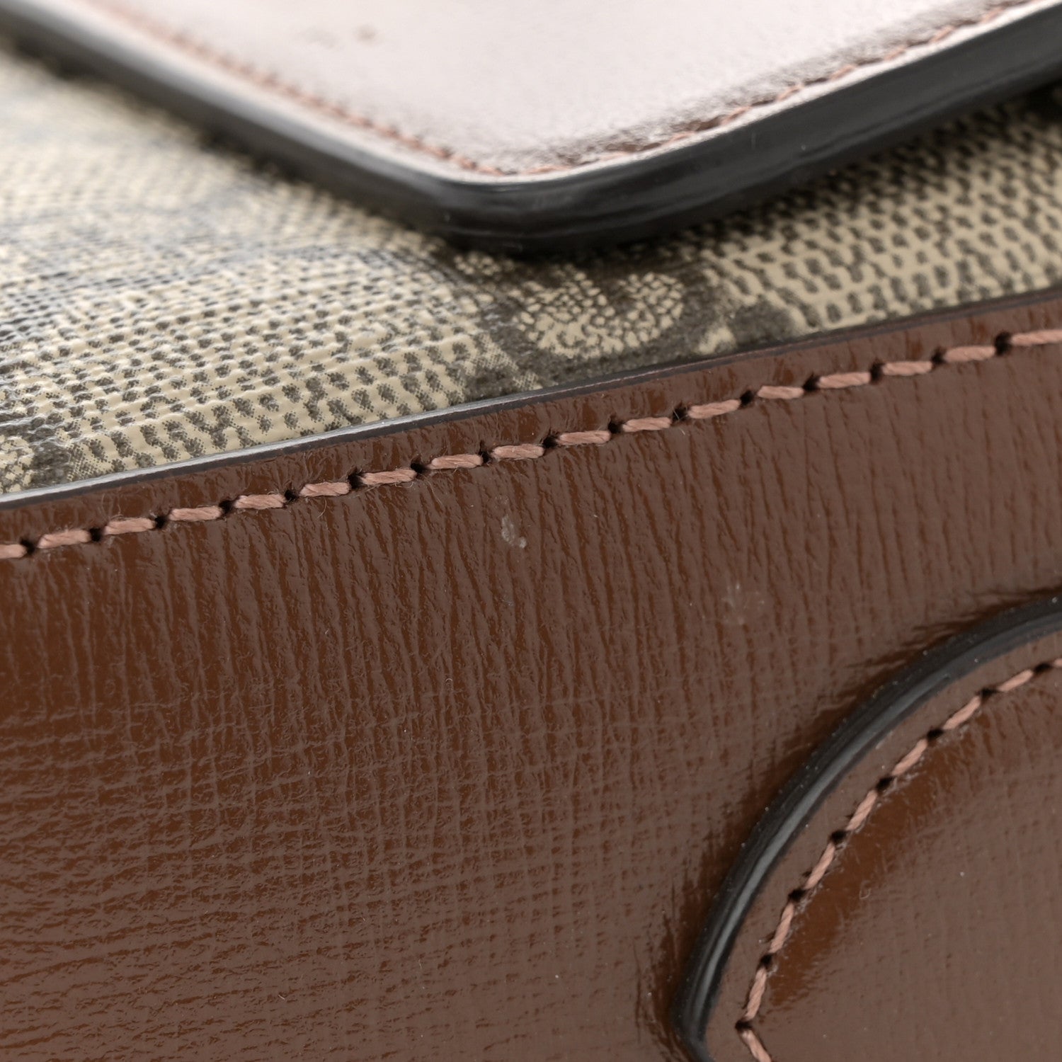 Gucci GG Supreme Monogram Small Horsebit 1955 Shoulder Bag Beige Brown Sugar 11 of 13