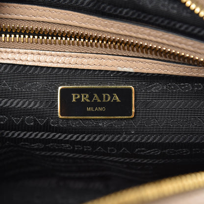 Prada Glace Calfskin Embossed Logo Crossbody Cammeo 8 of 9