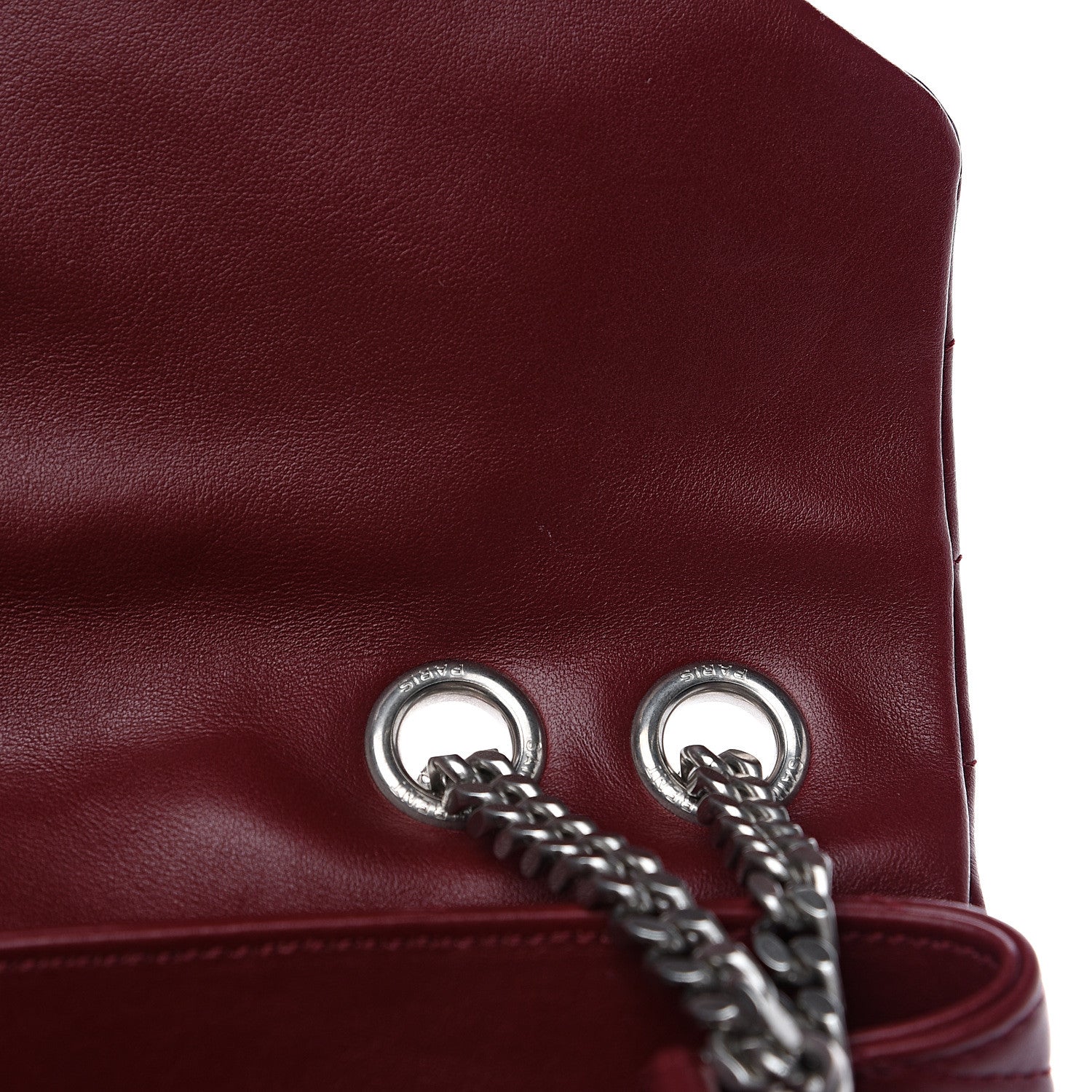 Saint Laurent Calfskin Y Quilted Monogram Medium Loulou Chain Satchel Palissandre 8 of 12