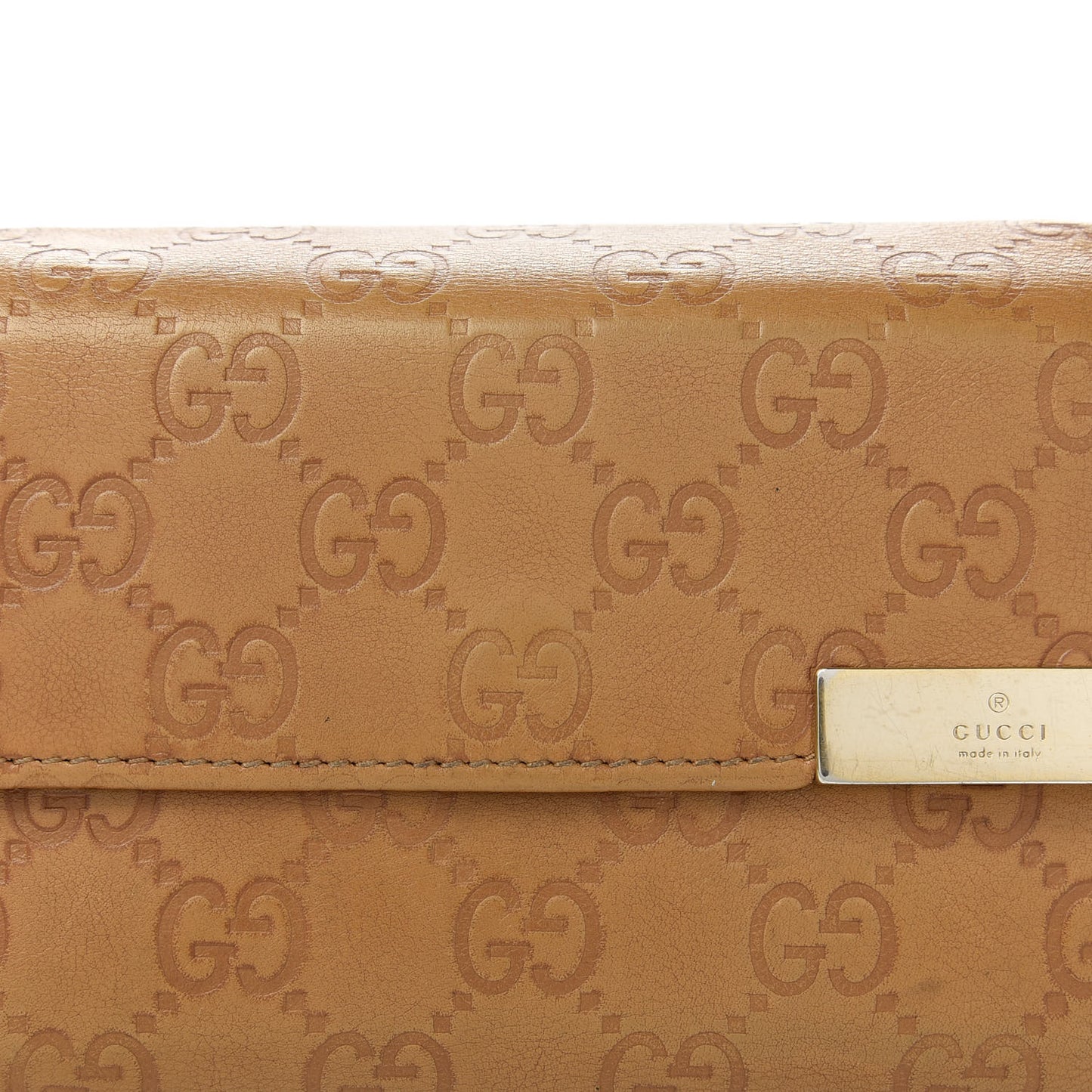 Guccissima Signature Dice Compact Trademark Wallet New Banana