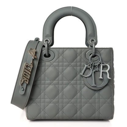 Christian Dior Lambskin Cannage Small My ABCDior Lady Dior Grey 1 of 12