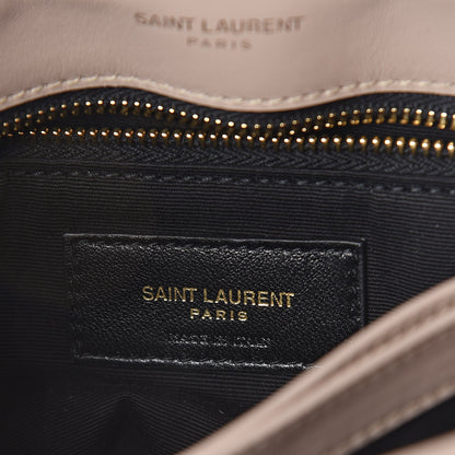 Saint Laurent Calfskin Y Quilted Monogram Toy Loulou Crossbody Bag Marble Pink 6 of 9