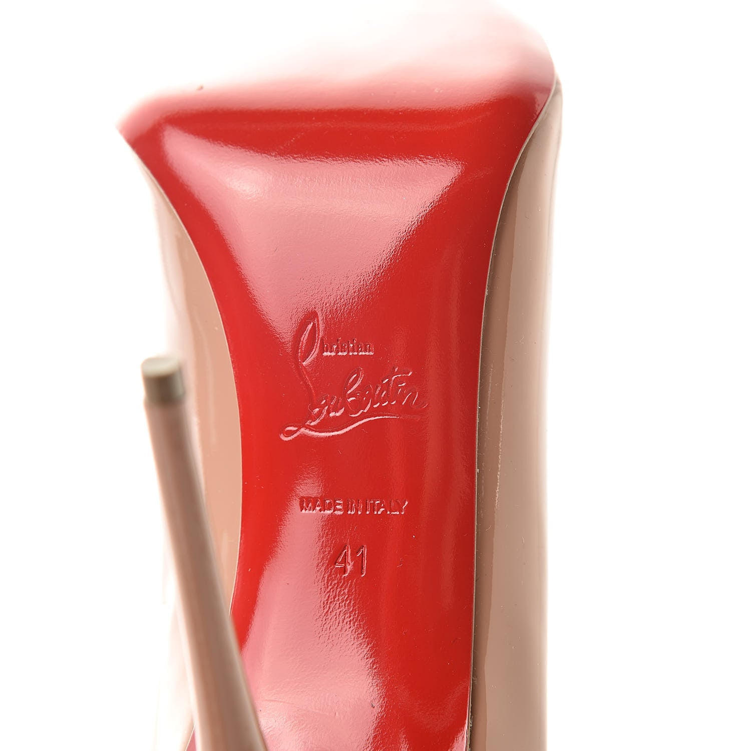 Christian Louboutin Patent Kate 100 Pumps 41 Nude 5 of 7