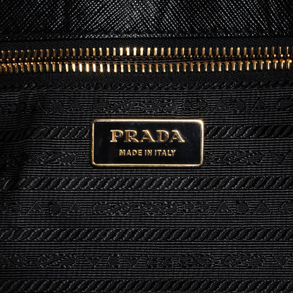 Prada Saffiano Lux Large Double Zip Tote Nero Black 6 of 9