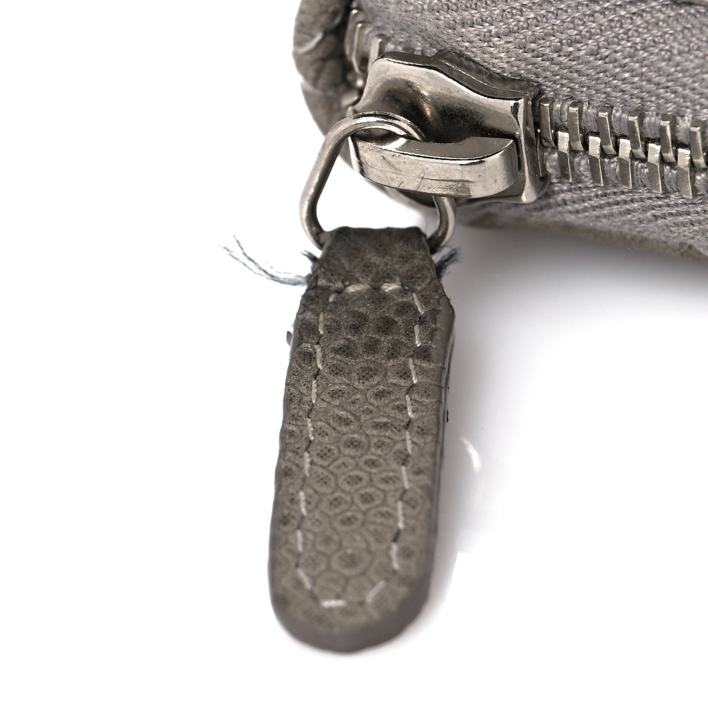 Caviar Quilted Large Gusset Zip Around Wallet Grey