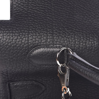 Hermes Fjord Horseshoe Kelly Retourne 40 Black Rouge H 17 of 33