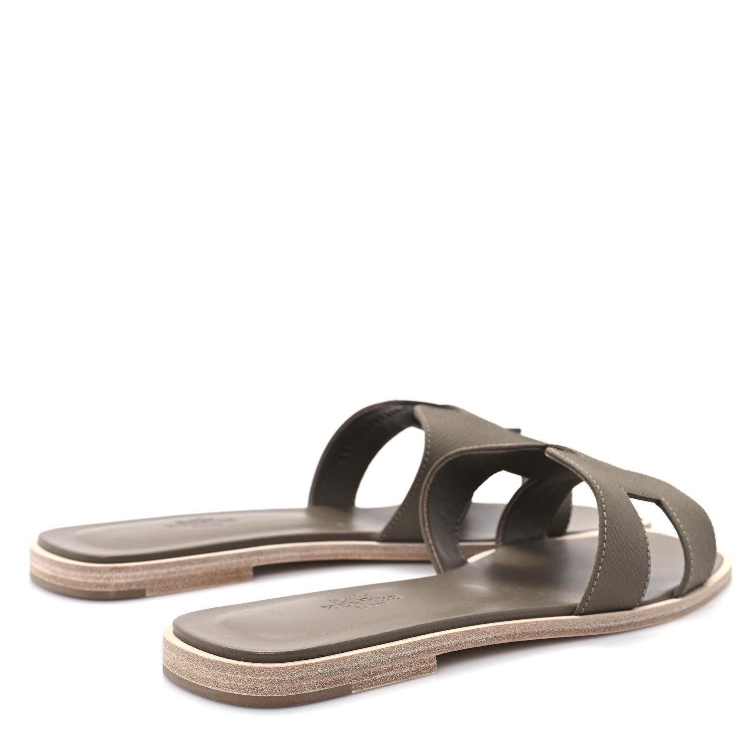 Hermes Epsom Oran Sandals 39 Etoupe 1661824 – FASHIONPHILE