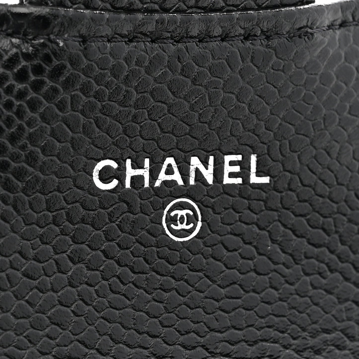 Caviar Quilted Flap Card Holder Black