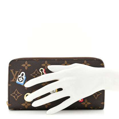 Louis Vuitton Monogram LV Love Lock Zippy Wallet 2 of 12