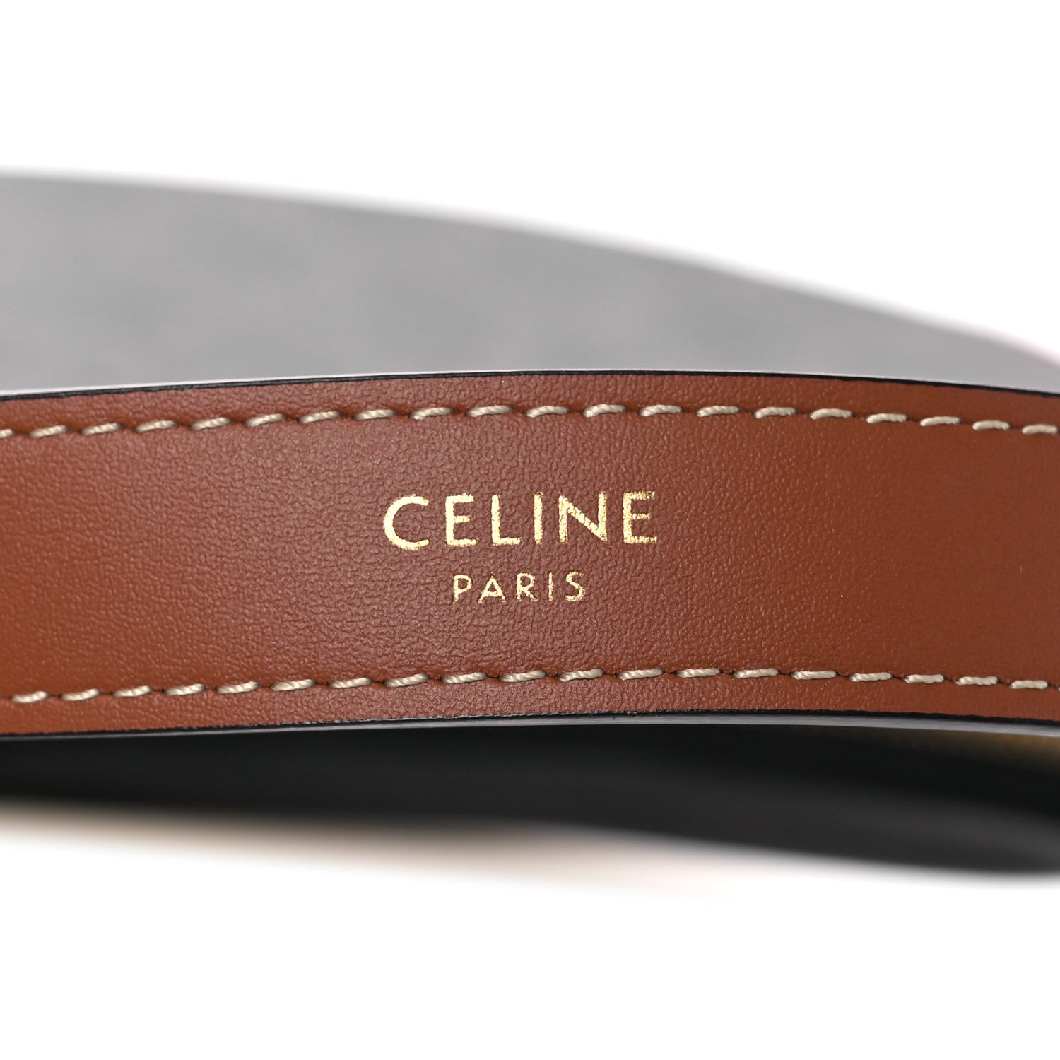 Celine Triomphe Canvas Calfskin Ava Shoulder Bag Tan 6 of 12