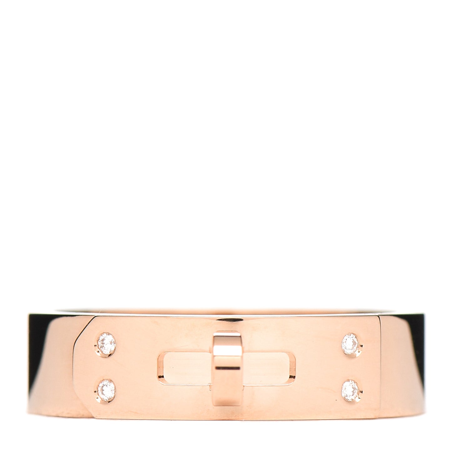 18K Rose Gold Diamond PM Kelly Ring 53 6.25