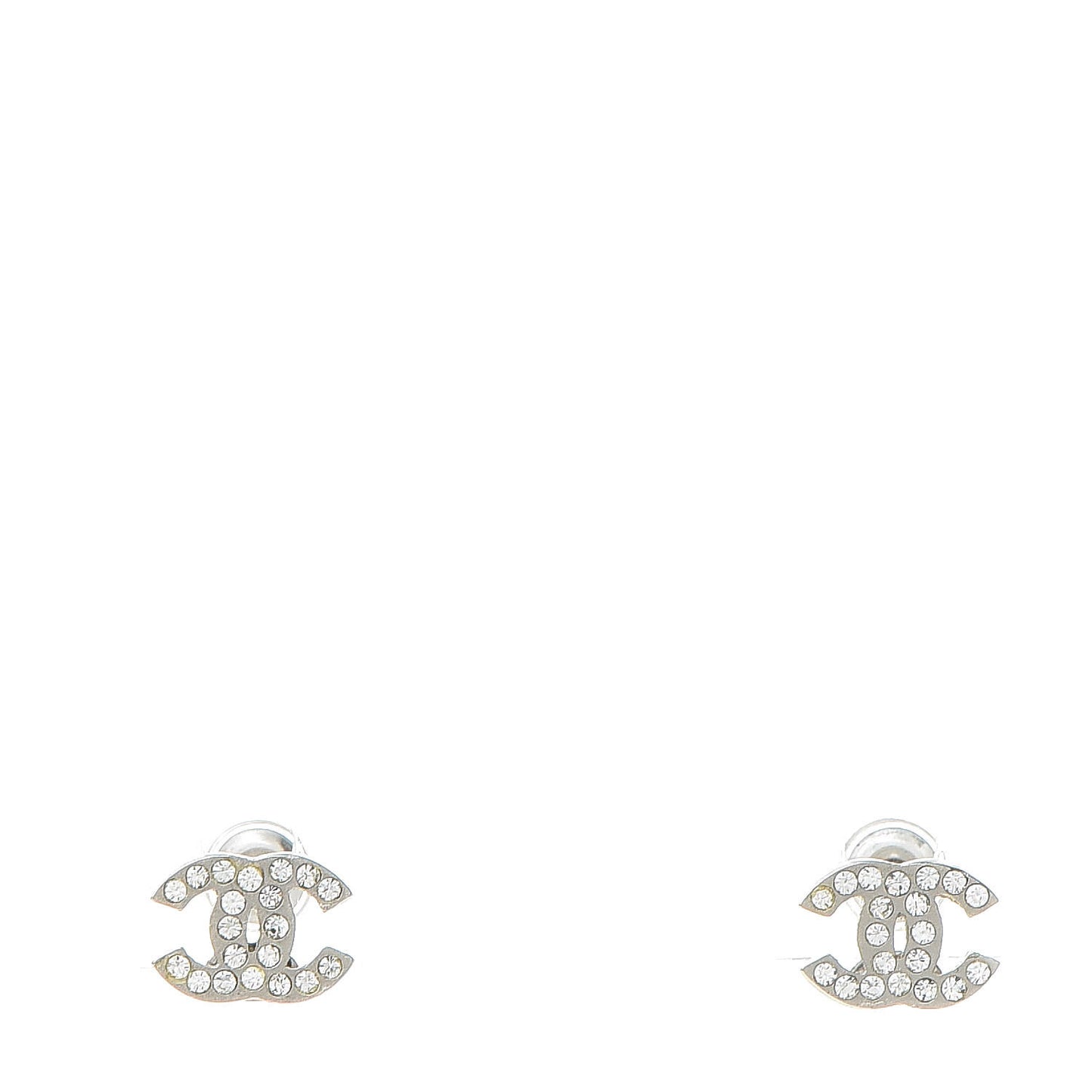Crystal Mini Timeless CC Earrings Silver