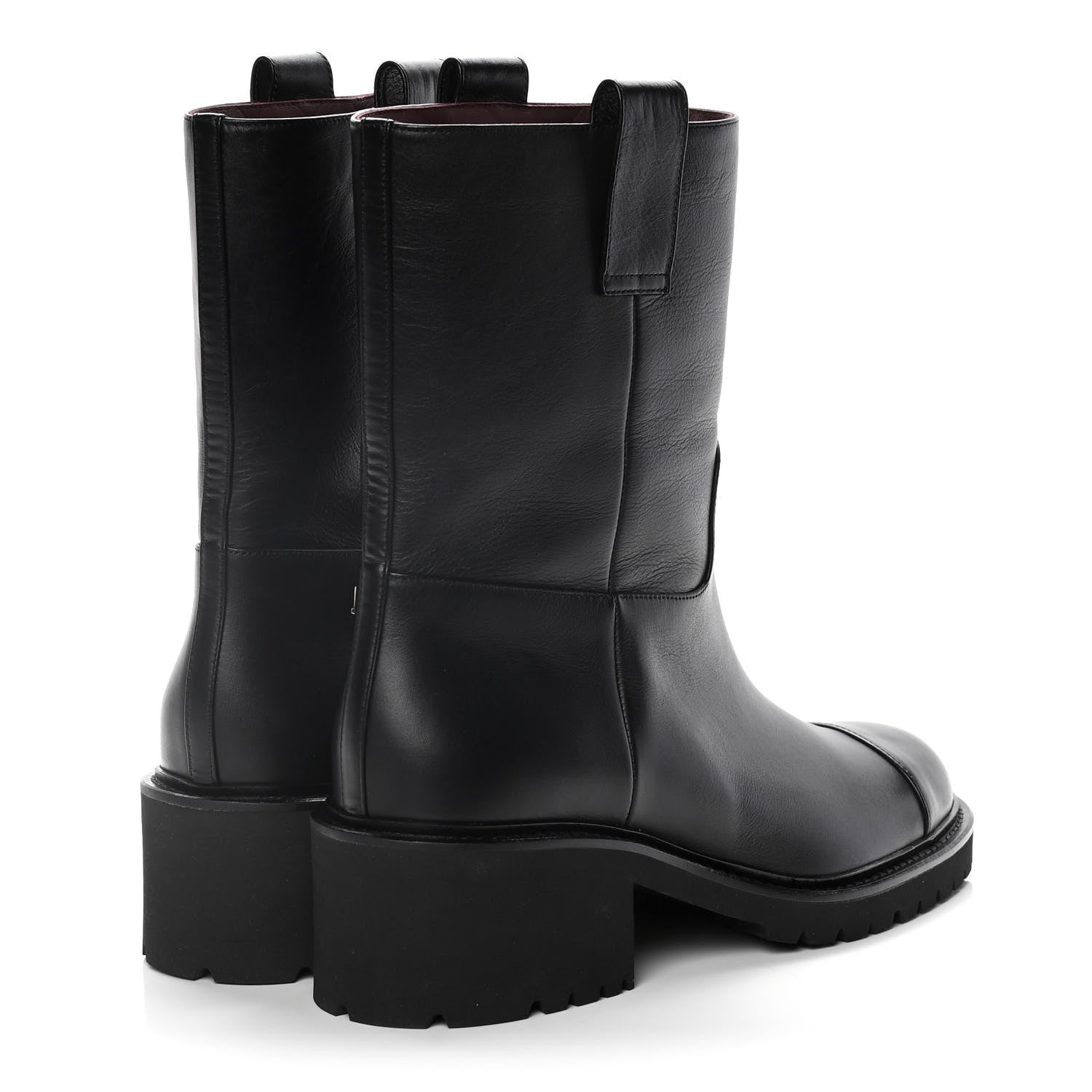 Chanel Calfskin CC Ankle Boots 40.5 Black 4 of 12