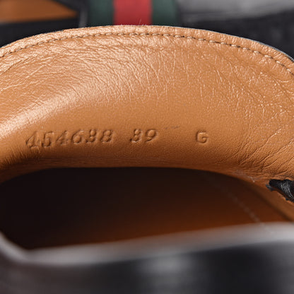 Gucci Calfskin Womens Noel Web Driver Loafers 39 Black 8 of 9
