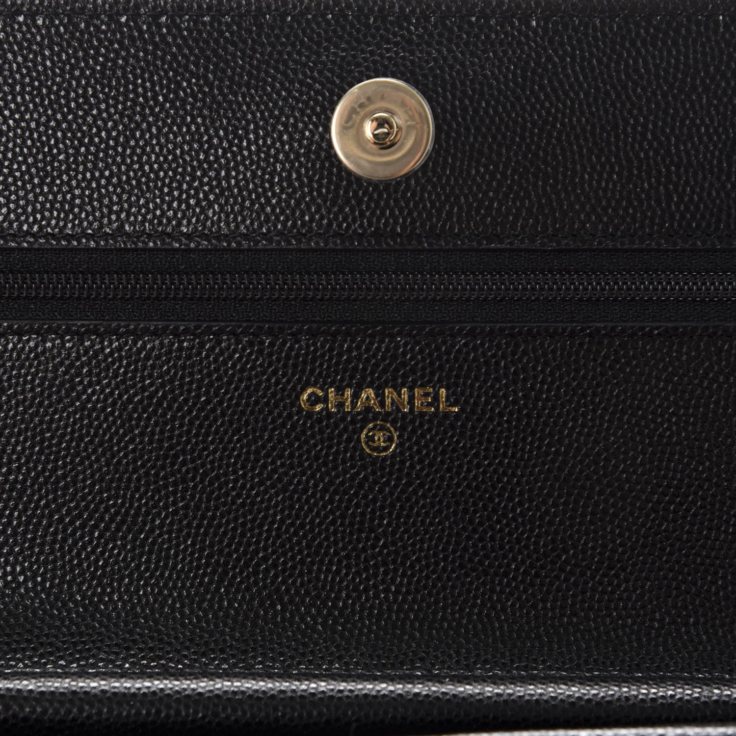 Chanel Caviar Quilted French New Wave Chain CC Wallet On Chain WOC Black 11 of 12
