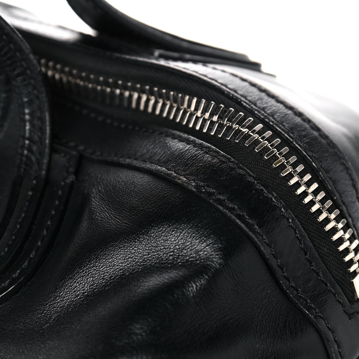 Givenchy Waxed Calfskin Medium Nightingale Logo Strap Black 17 of 19