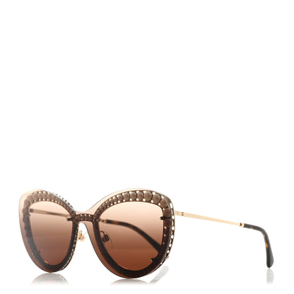Chanel Acetate Metal Pearl Butterfly Sunglasses 4236-H Brown 1 of 6