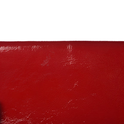Saint Laurent Textured Patent Monogram Large Belle De Jour Clutch Red 10 of 15
