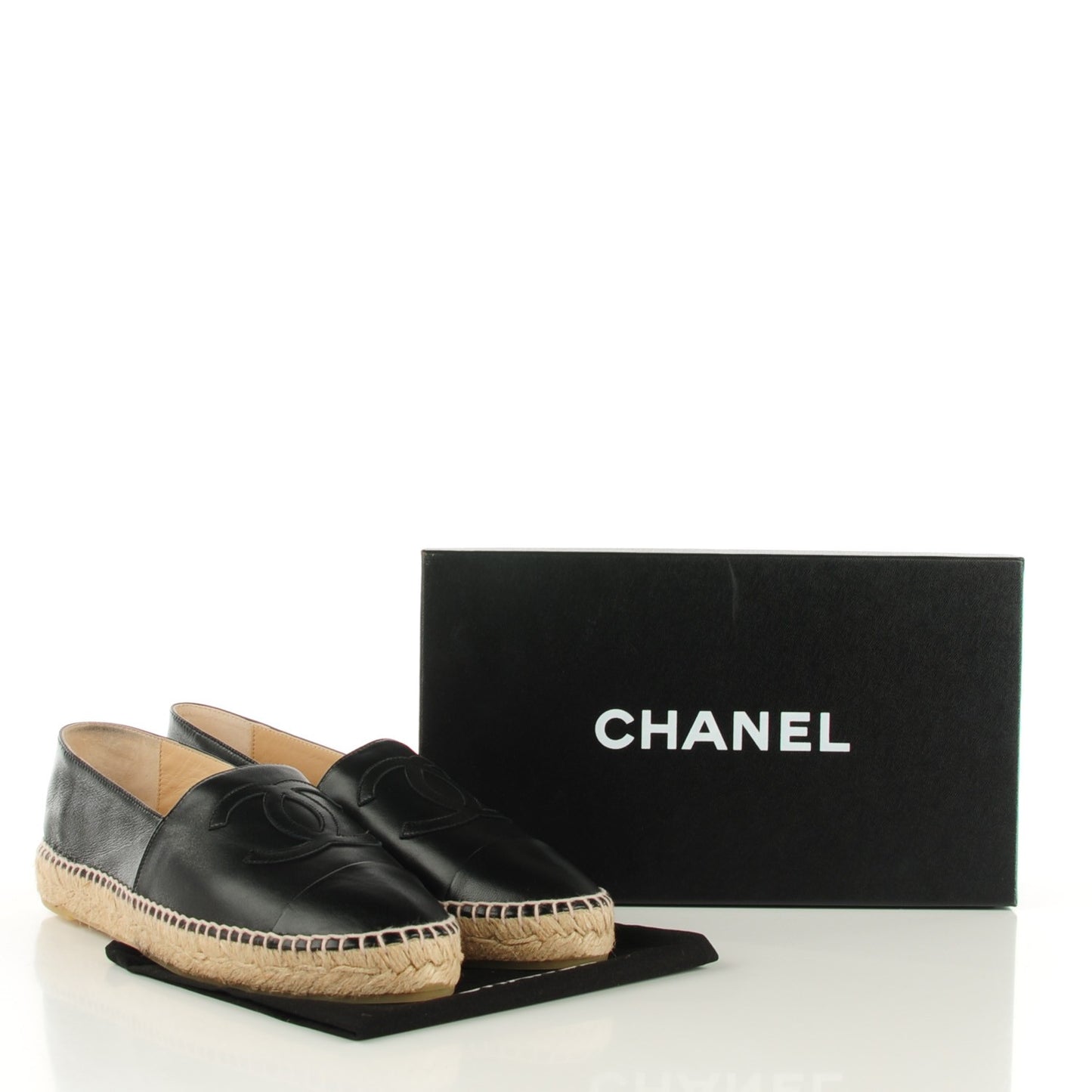 Lambskin CC Espadrilles 41 Black