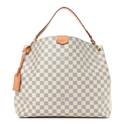 Louis Vuitton Damier Azur Graceful MM Rose Ballerine 1 of 14