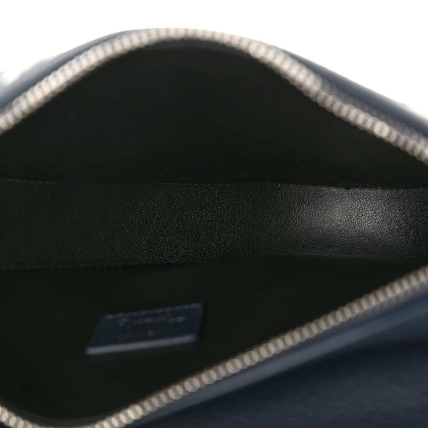X SHAWN STUSSY Grained Calfskin Beaded Flower Saddle Bag Blue White