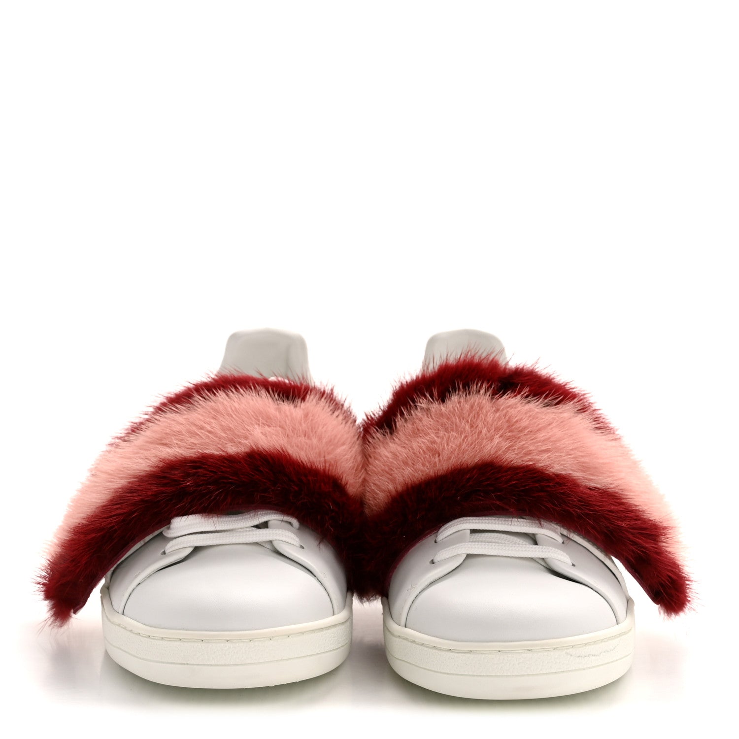 Louis Vuitton Calfskin Mink Fur Frontrow Sneakers 41 White 3 of 9