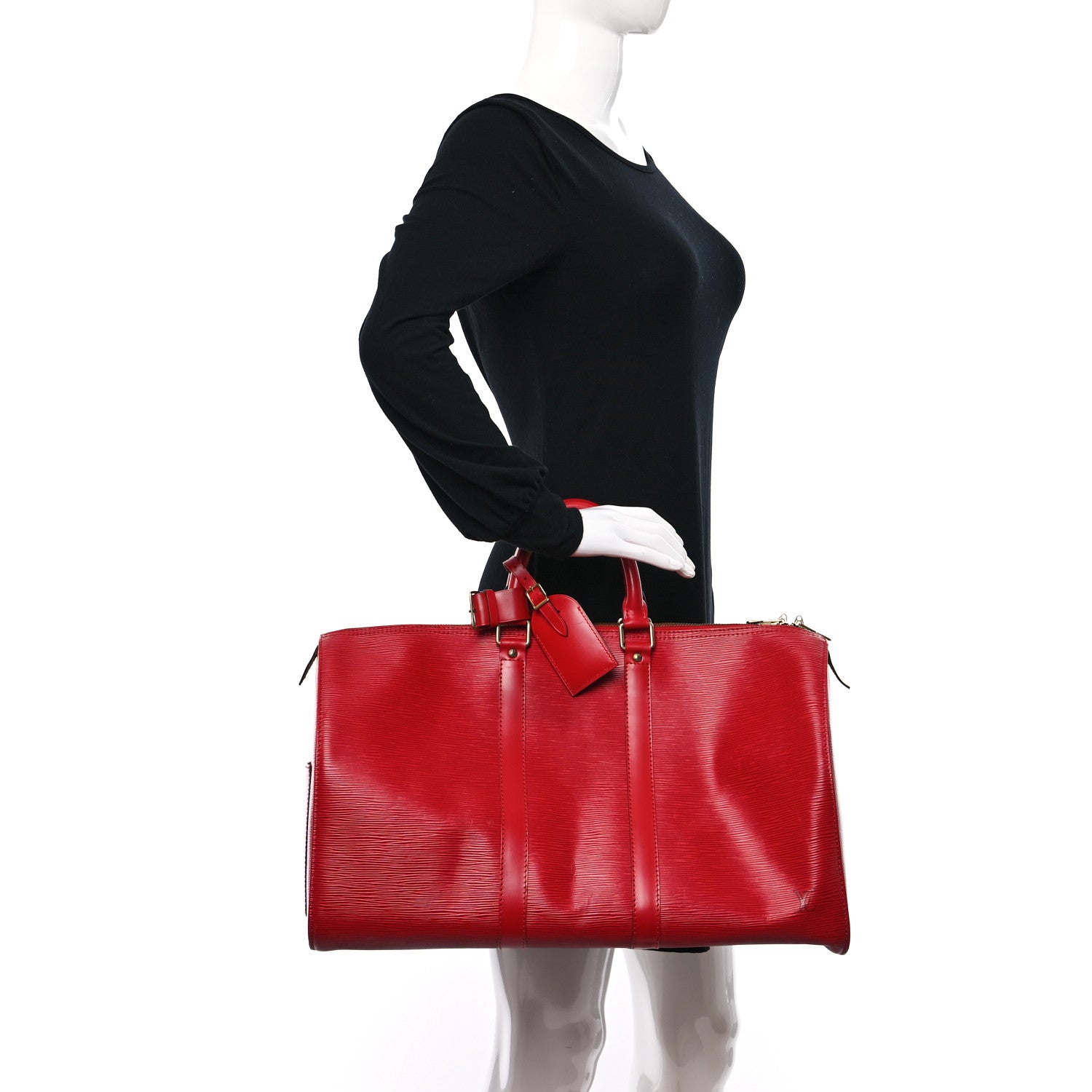 Louis Vuitton Epi Keepall 45 Castillan Red 2 of 10
