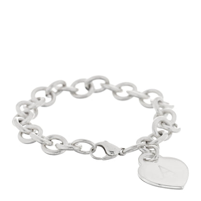 Tiffany Sterling Silver Heart Tag Charm Bracelet 1 of 4
