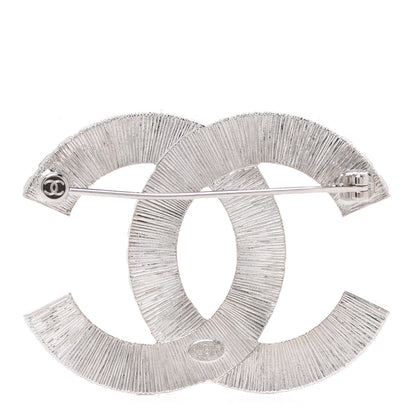 Chanel Baguette Crystal CC Brooch Silver 3 of 5