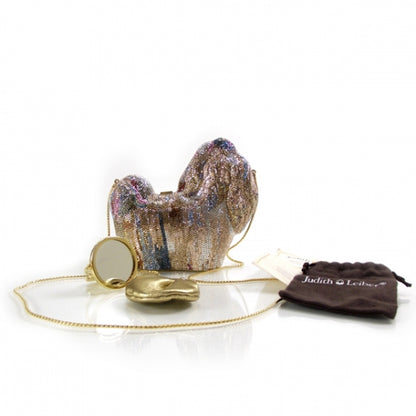 Judith Leiber Crystal Yorkie Minaudiere Clutch 2 of 6