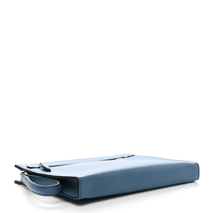 Salvatore Ferragamo Calfskin Wristlet Clutch Blue 4 of 6