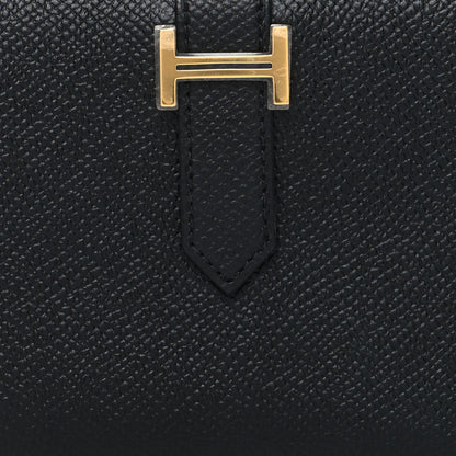 Hermes Epsom Bearn Compact Wallet Black 9 of 9