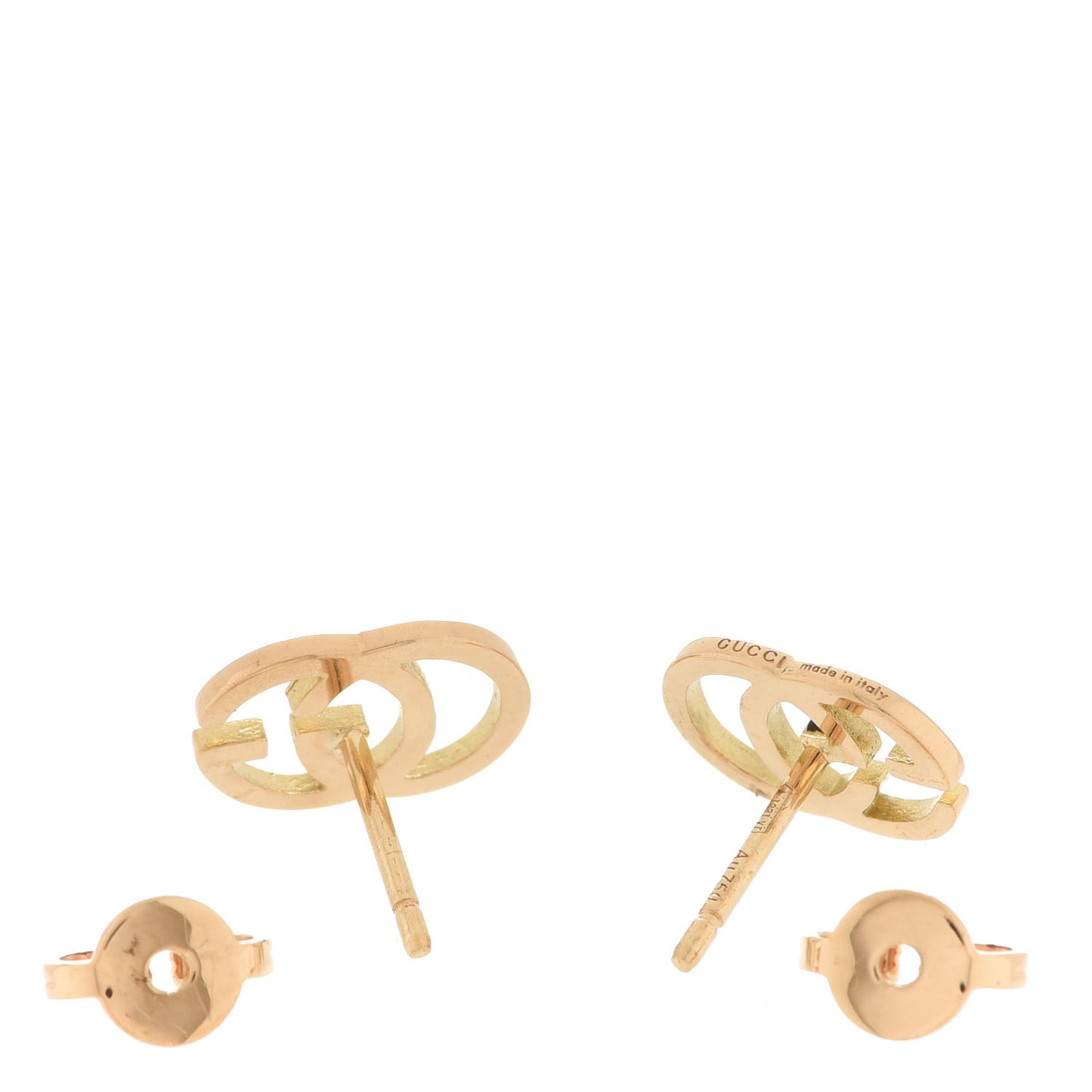 18K Yellow Gold GG Tissue Stud Earrings