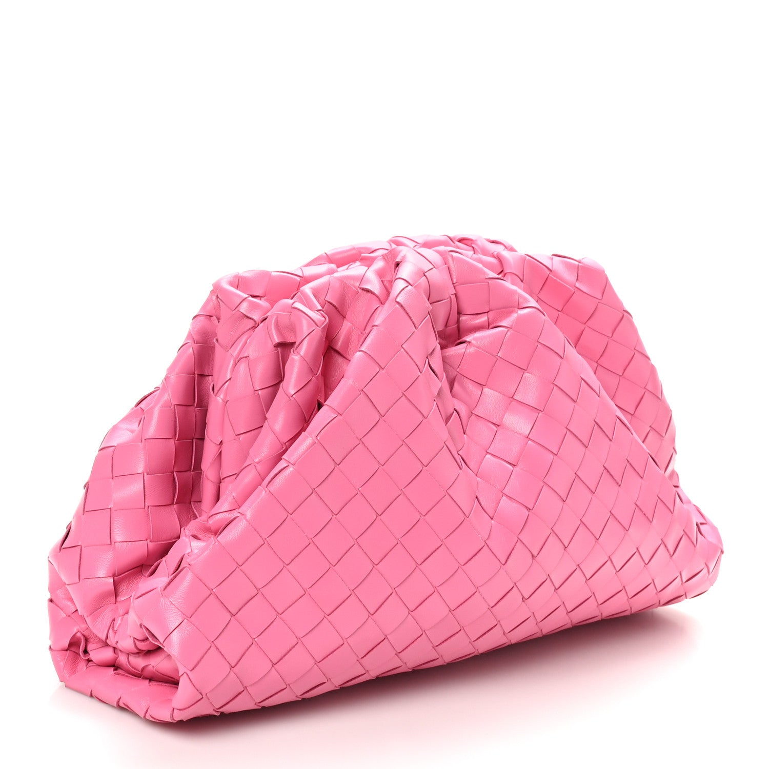 Bottega Veneta Nappa Maxi Intrecciato The Pouch Oversized Clutch Pink 3 of 10