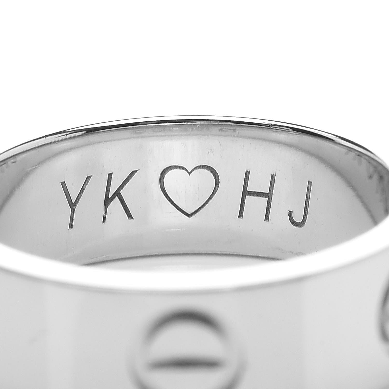 Cartier Platinum 5.5mm LOVE Ring 49 4.75 5 of 6