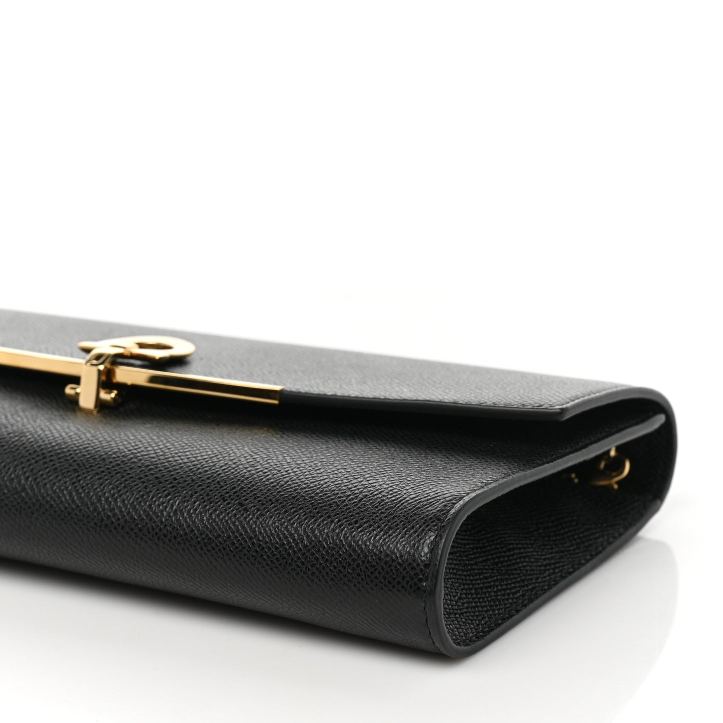 Hammered Calfskin Mini Gancini Icona Bag Black