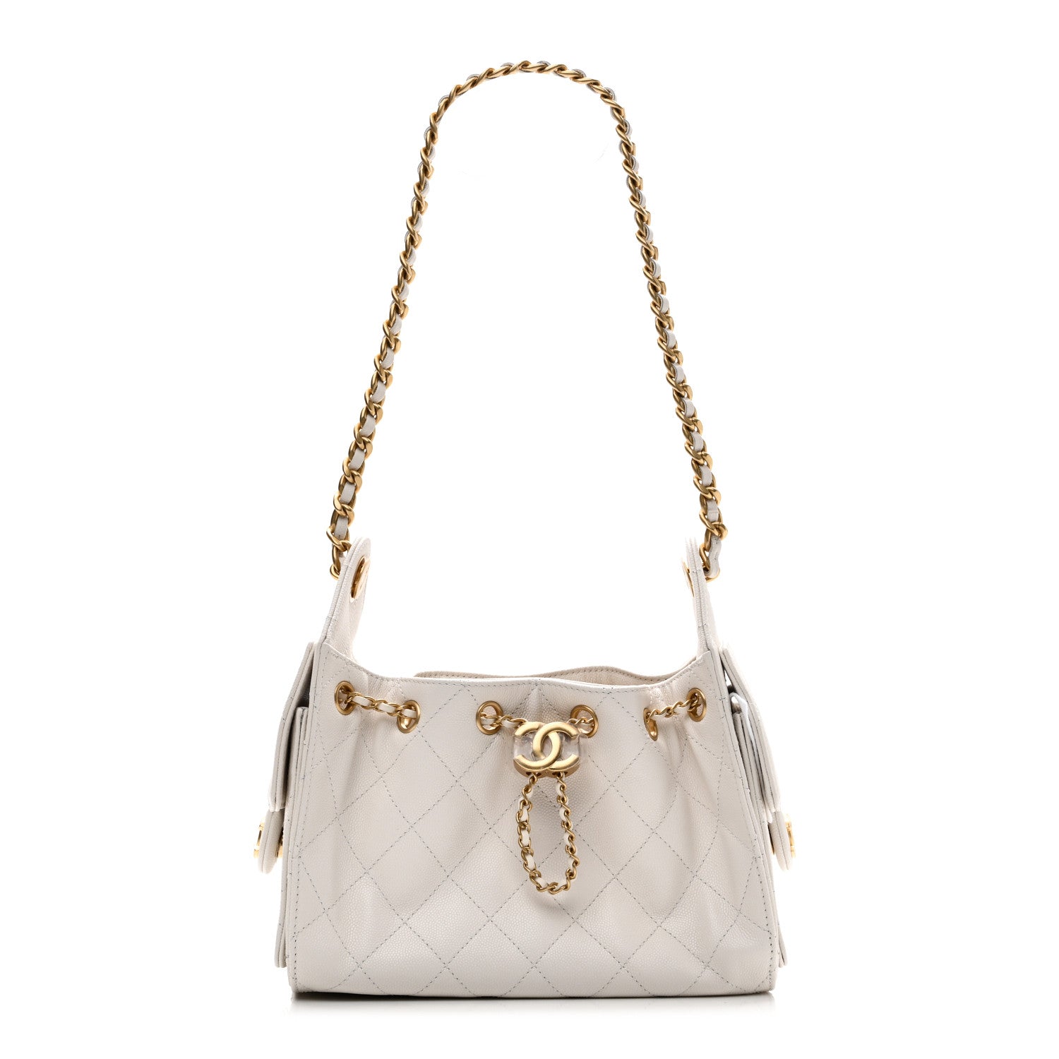 Chanel Caviar Quilted Mini Chanel 25 Handbag White 1 of 11