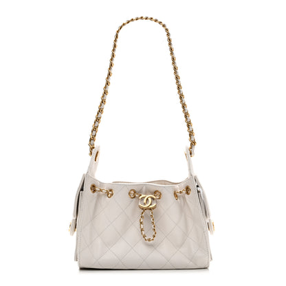 Chanel Caviar Quilted Mini Chanel 25 Handbag White 1 of 11