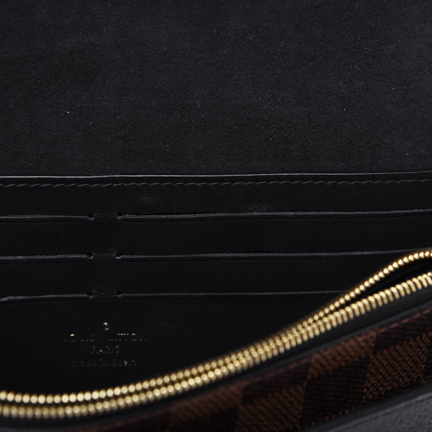 Damier Ebene Vavin Chain Wallet Black