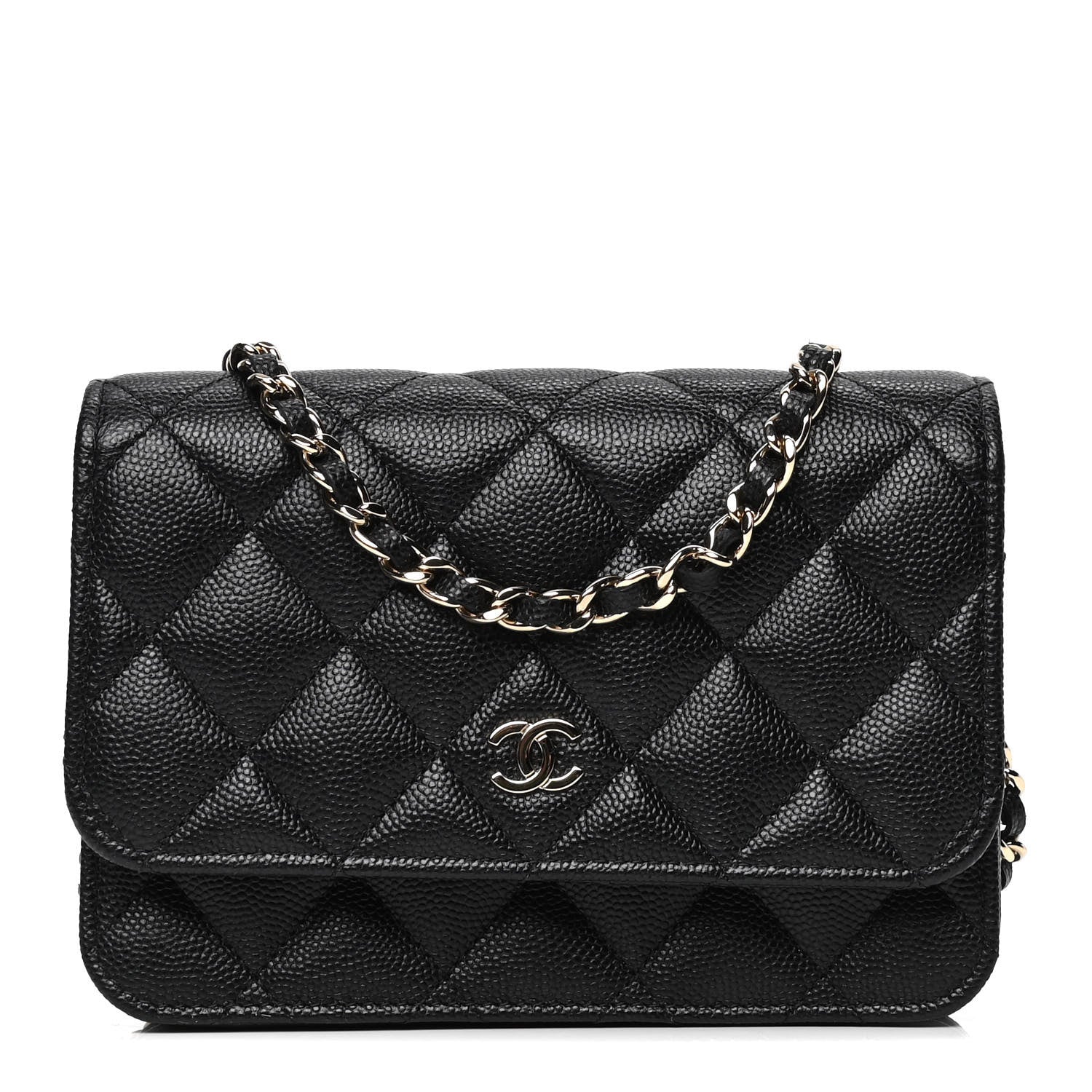 Chanel Caviar Quilted Mini Wallet On Chain WOC Black 1 of 4