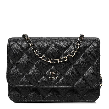 Chanel Caviar Quilted Mini Wallet On Chain WOC Black 1 of 4