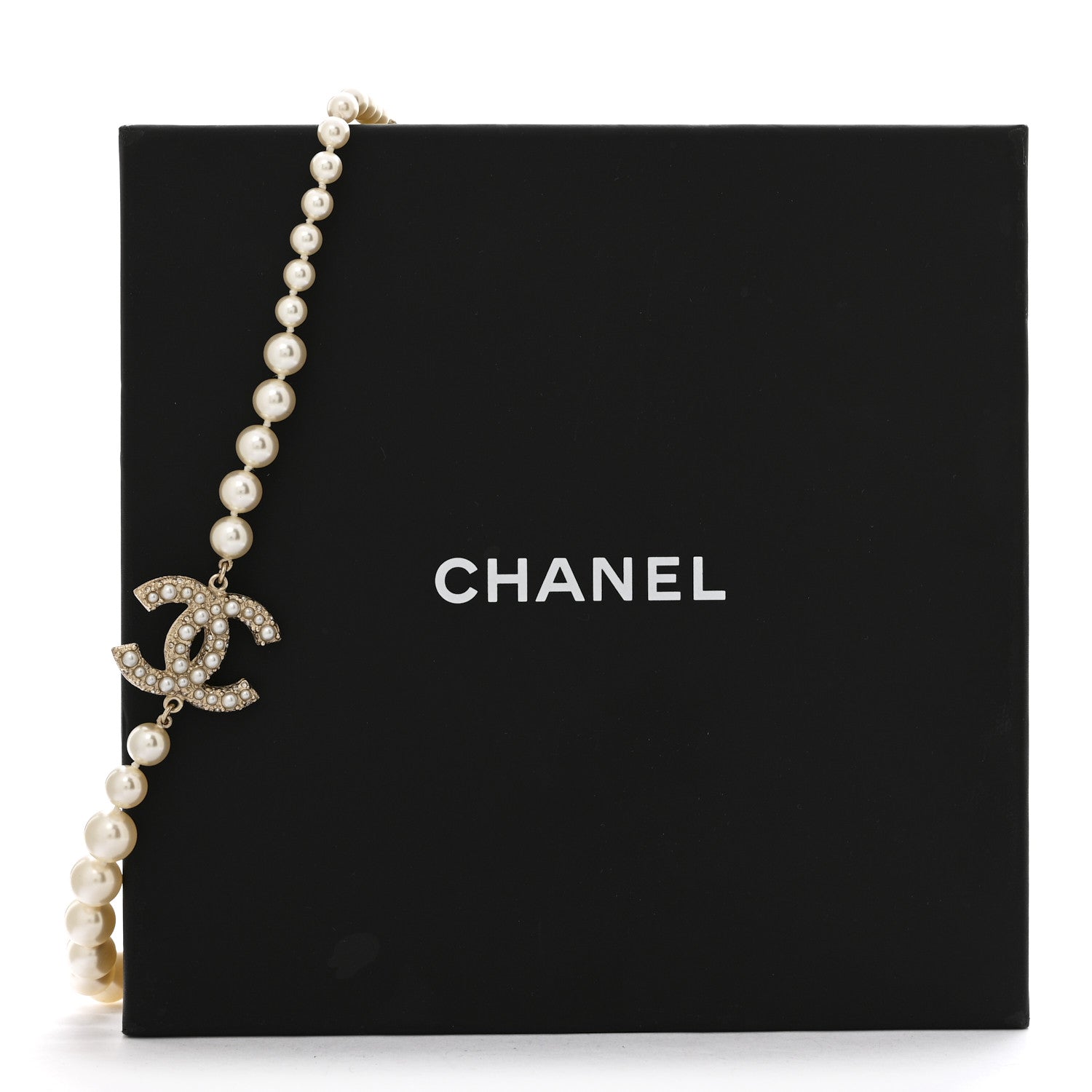 Chanel Pearl CC 100th Anniversary Necklace Light Gold 7 of 7