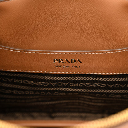 Prada Calfskin Medium Shoulder Bag Caramel 6 of 9