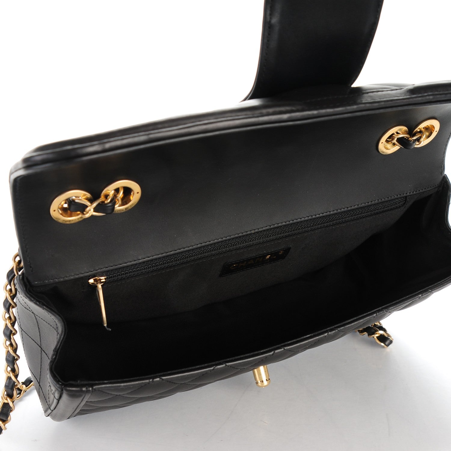 Chanel Calfskin Quilted Large Elegant CC Flap Black 5 of 7