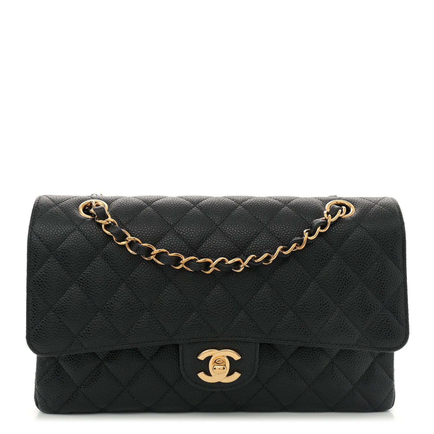 Chanel Caviar Quilted Medium Double Flap Black 1 of 12