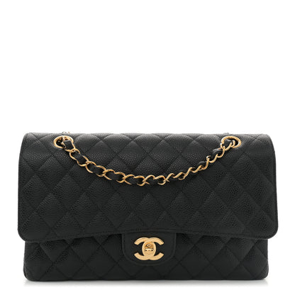 Chanel Caviar Quilted Medium Double Flap Black 1 of 12
